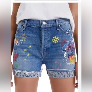 MOTHER DENIM  shorts spooky voodoo size 25